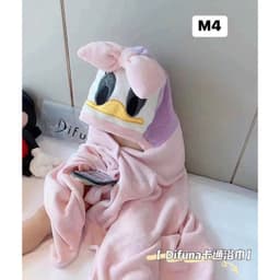 Áo choàng tắm cho bé có mũ, khăn choàng tắm nhiều màu dễ thương cho bé trai bé gái free ship 3
