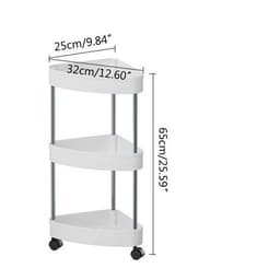 kệ để đồ nhà bếp , phòng tắm góc tường tam giác 3-4 tầng có bánh xe Ngăn nắp 2