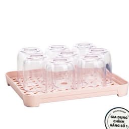 (GiaDungMin) Khay Úp Cốc Việt Nhật Hokori, Nhựa Để Bàn Có Giá Úp Tiện Lợi, Có Khay Hứng Nước Khô Ráo 5682 2
