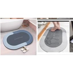 Thảm Lau Chân Silicon cao cấp Siêu Thấm Hút Nước (40x60cm) - Thảm Chùi Chân Đế Cao Su Chống Trơn Trượt Nhung SP 6