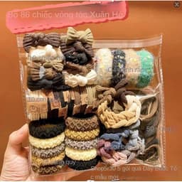 Combo 136 Dây Chun Buộc Tóc Nữ – Cao Cấp, Bền Đẹp, Không Đau Tóc 2