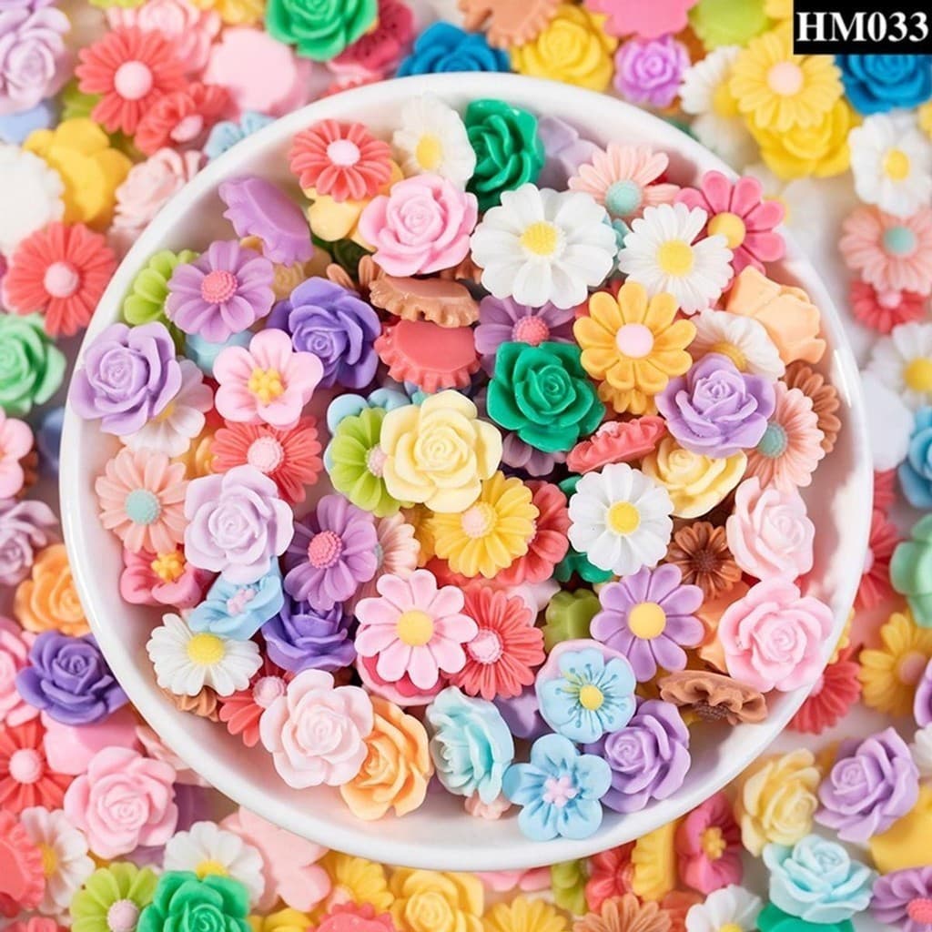 Khuôn silicon hình charm hoa các loại - Khuôn làm bánh hay socola, đổ charm nến thơm handmade, đổ epox chuẩn DIY - HM033
