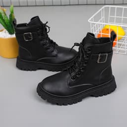  Bốt bé gái, Giày Bốt Cho Bé Gái 3 Tuổi Đến 10 Tuổi, Giày Bốt Cổ Cao Khóa Kéo Tiện Lợi, Boots Trẻ Em Gái Da Pu Mềm [A04] 2