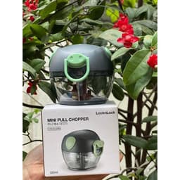 Dụng Cụ Xay Thực Phẩm, Tỏi Ớt Mini LocknLock CKS321GRN 180ml, Chính Hãng, Kéo Tay Đơn Giản - JoyMall 5