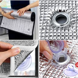 Miếng Dán Cửa Sổ Cách Nhiệt Lá Nhôm Dày 5mm Chống Nắng Nóng Tia UV – Tặng Kèm Dán Hoặc Núm Hít 8