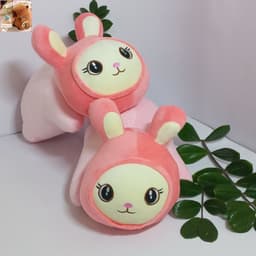 Gấu bông thỏ hồng Cosplay, gối ôm thỏ hồng siêu mềm mịn, Gấu thỏ hồng dễ thương kt 35-40cm Xưởng gấu bông gaubong.ami 4