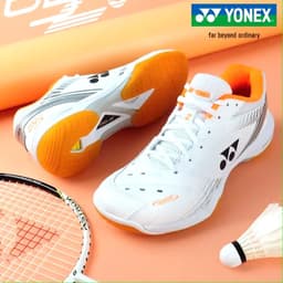 Giầy  cầu lông nam nữ  YONEX 65Z3 mầu trắng cam 7