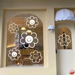 Miếng Dán Cửa Kính Nhà Cửa Sổ Đề Can Giấy Dán Tường Thiết Kế Trang Trí Tường Hoa Cười Hoa Văn Cửa Hàng Kính Trang Trí Sổ 1