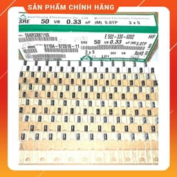 [ 30 con ] TỤ HOÁ 50V 0.33UF 50V , 50V0.33UF , 0.33UF50V ( size 3x5mm )  HÃNG SAMYOUNG 1