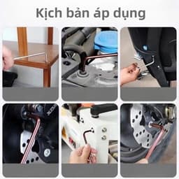 Bộ công cụ lục giác đa chức năngm CR-V, Bộ cờ lê chìa khóa lục giác có độ cứng cao S2, 1.5-10mm 7