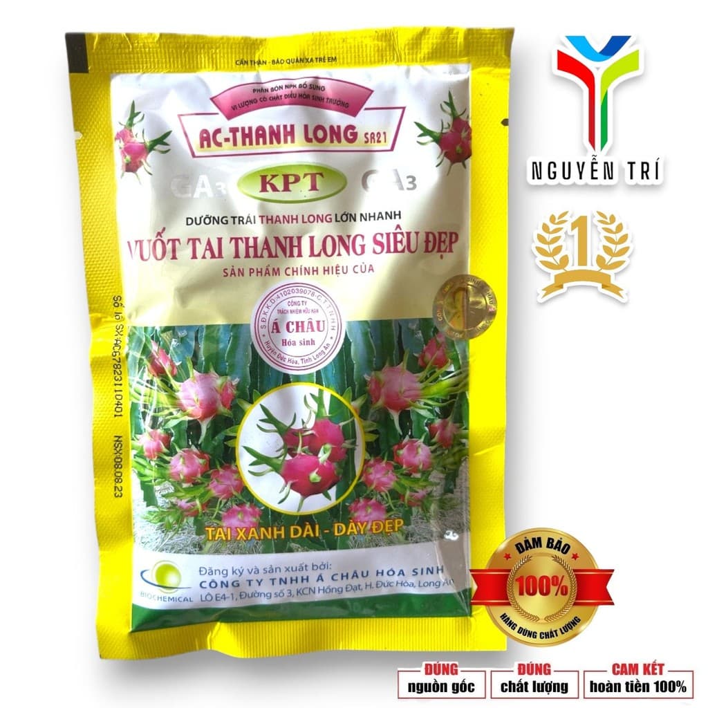 Phân Bón Lá AC-Thanh Long SR21 (Gói 100g) - Chuyên Vượt Tai, Giúp Tai Xanh Dài, Dưỡng Trái Lớn Nhanh