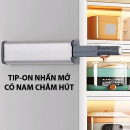Tipon Nhấn Mở Cánh Tủ Inox Có Nam Châm Hút Tiết Kiệm Chi Phí, Dễ Dàng Lắp Đặt Tiện Lợi, Không Cần Tay Nắm. Hàng Tốt 1