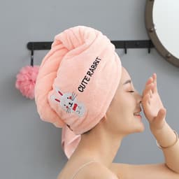 -(Khăn cao cấp)Khăn quấn tóc,lau Đầu Ủ Tóc Nhanh Khô Cho Nữ Mềm Mịn Thấm Hút Tốt 7