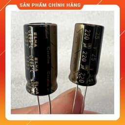 Tụ ELNA Cerafine 25V 220UF 25V , 25V220UF , 220UF25V ( size 10x20mm )Tụ audio elna Cerafine 1