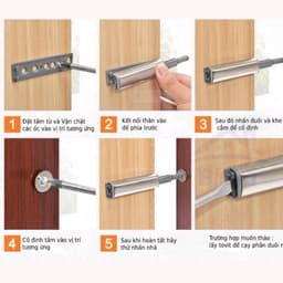 Tipon Nhấn Mở Cánh Tủ Inox Có Nam Châm Hút Tiết Kiệm Chi Phí, Dễ Dàng Lắp Đặt Tiện Lợi, Không Cần Tay Nắm. Hàng Tốt 5