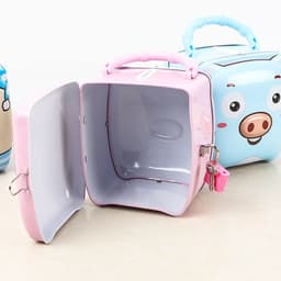 -Két Sắt Tiết Kiệm Hình Con Heo, Két Sắt Mini Hình Con Lợn Có Khoá Đựng Tiền Lì Xì Tết 5