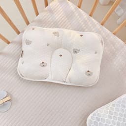 Gối Lõm Mặt Lụa Cotton Việt Nam Họa Tiết Pastel Cao Cấp, Êm Ái Chống Mép, Bẹp Đầu Cho Bé 5