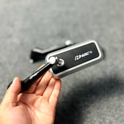 GƯƠNG XE MÁY NHỰA KIỂU H2C VUÔNG TẶNG KÈM ỐC 10li GẮN BÊN TRÁI Phụ Kiện Phụ Tùng 4
