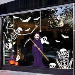 Decal HALLOWEEN - Hít tĩnh điện -Tổng hợp combo trang trí Halloween dán cửa kính lớn 7