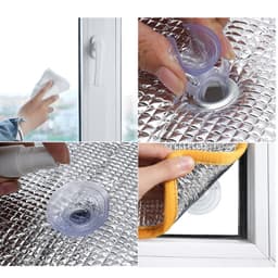 Miếng Dán Cửa Sổ Cách Nhiệt Lá Nhôm Dày 5mm Chống Nắng Nóng Tia UV – Tặng Kèm Dán Hoặc Núm Hít 7