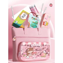 Túi Xách Học Thêm Cho Học sinh Vải Canvas Chống Thấm Nước Hình Cute 2