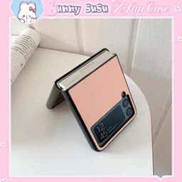 [CÓ SẴN] Ốp Samsung Z Flip 3 - ZFlip 3 - ZFlip3 5G màu pastel dễ thương có móc đeo giữa 8