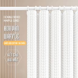 Rèm Nhà Tắm Chống Nước Chống Bám Bẩn Họa Tiết Đẹp Rèm Vải Ngăn Phòng Rèm Cửa Sổ Tặng Móc Treo VIHOMY 7
