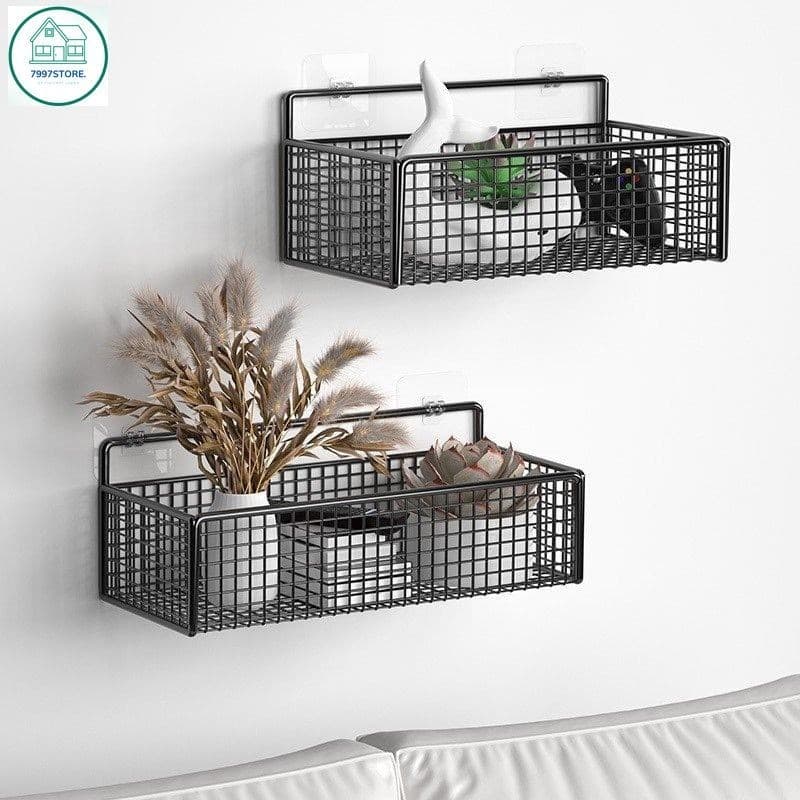 Kệ Lưới Đựng Đồ Nhà Tắm Dán Tường - Kệ Nhà Tắm- Kệ Để Bồn Cầu - Tiện Lợi Dùng Cho Mọi Vị Trí - Kèm 2 Mi