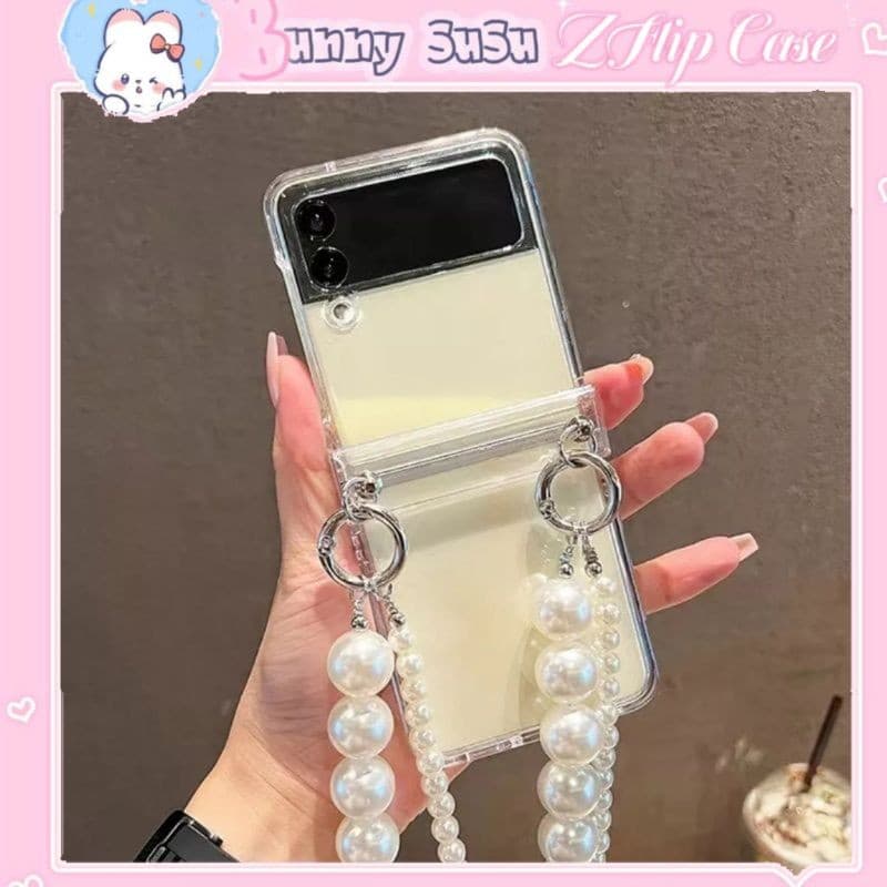 [CÓ SẴN] Kèm thanh bản lề Ốp Z Flip 8 - Z Flip7 -  Flip5 - Flip6 5G nhựa cứng mỏng nhẹ 2 dây tháo rời dễ thương