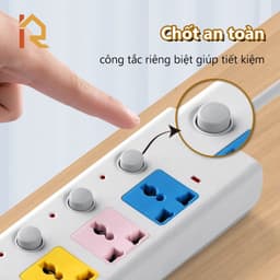 Ổ Cắm Điện USB Đa Năng Cao Cấp Chống Giật Dài 4m, 2 Cổng Cắm USB Chốt An Toàn Tiện Dụng gd1511 4