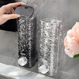 Hộp Đựng Sữa Tắm Dầu Gội Nước Rửa Tay Hút Chân Không  Hộp Đựng Xà Phòng Có Nắp Trong Suốt 2