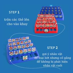 【BabyJoy】Bộ đồ chơi board game đối kháng 2 người,WHO IS IT,Dành Cho Trẻ Em Và Người Lớn Trò Chơi Board Game 3