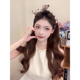 Bow Polka Dot Headband Nữ High Skull Top Mũ chống trượt 9