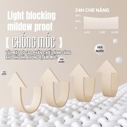 Rèm Nhà Tắm Chống Nước Chống Bám Bẩn Họa Tiết Đẹp Rèm Vải Ngăn Phòng Rèm Cửa Sổ Tặng Móc Treo VIHOMY 5