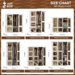 Tủ Quần Áo Trong Suốt ANTBOX 6-15 Ngăn 1-3 Móc 360L-890L Thời Trang Di Động Phòng Ngủ Phòng Cho Thuê Tủ Đựng Quần Áo Hiện Đại Độ Ổn Định Cao Sức Chứa Lớn Với Cửa Hút Từ Tính 8