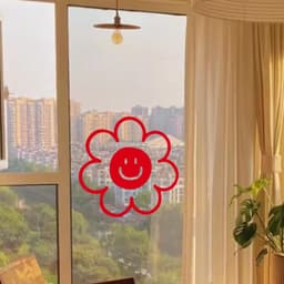 Miếng Dán Cửa Kính Nhà Cửa Sổ Đề Can Giấy Dán Tường Thiết Kế Trang Trí Tường Hoa Cười Hoa Văn Cửa Hàng Kính Trang Trí Sổ 6