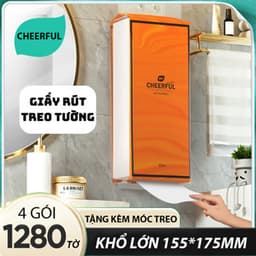 4472 Giấy rút treo tường 1280 tờ Cheeful tiện lợi, nội địa trung cao cấp 4 lớp 2