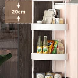 kệ để đồ nhà bếp , phòng tắm góc tường tam giác 3-4 tầng có bánh xe Ngăn nắp 8