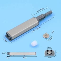 Tipon Nhấn Mở Cánh Tủ Inox Có Nam Châm Hút Tiết Kiệm Chi Phí, Dễ Dàng Lắp Đặt Tiện Lợi, Không Cần Tay Nắm. Hàng Tốt 6