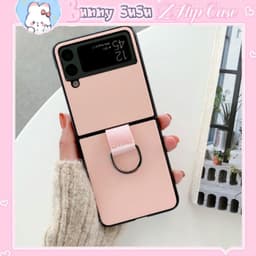 [CÓ SẴN] Ốp Samsung Z Flip 3 - ZFlip 3 - ZFlip3 5G màu pastel dễ thương có móc đeo giữa 2