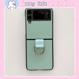 [CÓ SẴN] Ốp Samsung Z Flip 3 - ZFlip 3 - ZFlip3 5G màu pastel dễ thương có móc đeo giữa 5