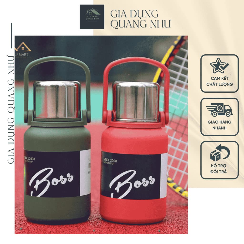 Bình Giữ Nhiệt Boss Inox 316 Có Nắp Kèm Cốc Dung Tích 800ml/1000ml/ 1500ml