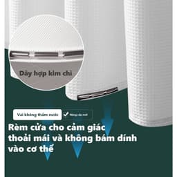 Rèm Nhà Tắm Chống Nước Chống Bám Bẩn Họa Tiết Đẹp Rèm Vải Ngăn Phòng Rèm Cửa Sổ Tặng Móc Treo VIHOMY 4