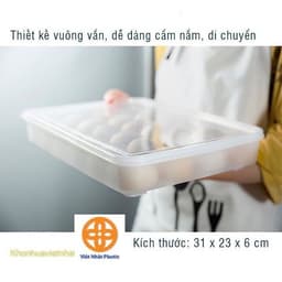 Khay Đựng Trứng/Hộp Lưu Trữ Trứng 24 Ngăn Trong Tủ Lạnh 2