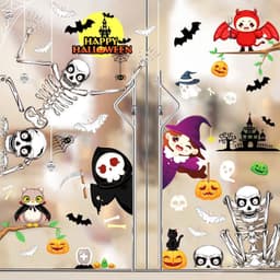 Decal HALLOWEEN - Hít tĩnh điện -Tổng hợp combo trang trí Halloween dán cửa kính lớn 4