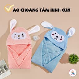 #Khăn tắm cho bé, khăn choàng tắm có mũ, áo choàng tắm cho bé đi biển 3