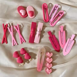 -Kẹp tóc sét 19 Món Cặp Tóc Mái Hình Cá Mập Màu Hồng Ngọt Ngào Dễ Thương Cho Bạn Gái 5