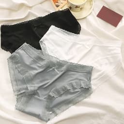 Set 5/10 Quần Lót TL Su Lạnh viền ren hoa co dãn 4 chiều, không lộ vân, thoáng mát 5