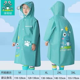Áo  mưa học sinh đi học hoạ tiết chú ếch dễ thương ( Trùm Được Cả Cặp Sách) Cho Bé Gái, Bé Trai - áo mưa trẻ em Kute🍀🍀 3