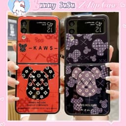 Ốp Samsung Z Flip 3 - ZFlip3 - Z Flip3 - Flip3 5G họa tiết gấu dễ thương nhiều mẫu phủ bóng chống bẩn 1